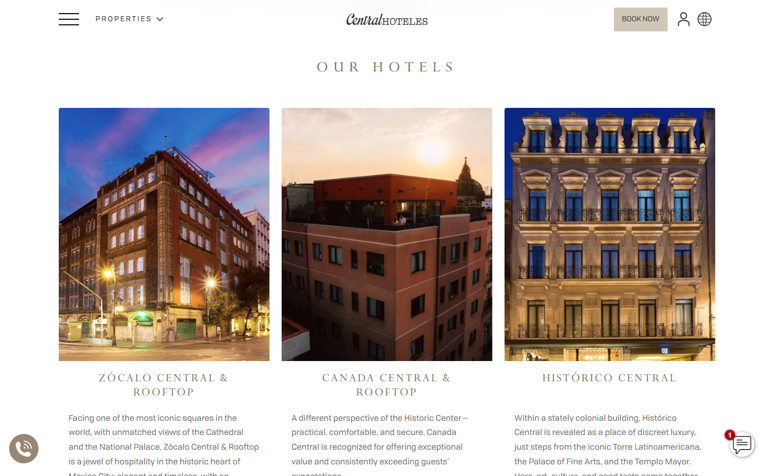 Despu&eacute;s: sitio modernizado (centralhoteles.com)